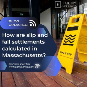 How are slip and fall settlements calculated in Massachusetts?