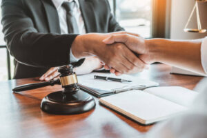 Businessman shaking hands to seal a deal